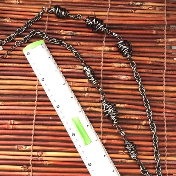 Chico’s Twisted Gunmetal Necklace - Picture 7 of 8